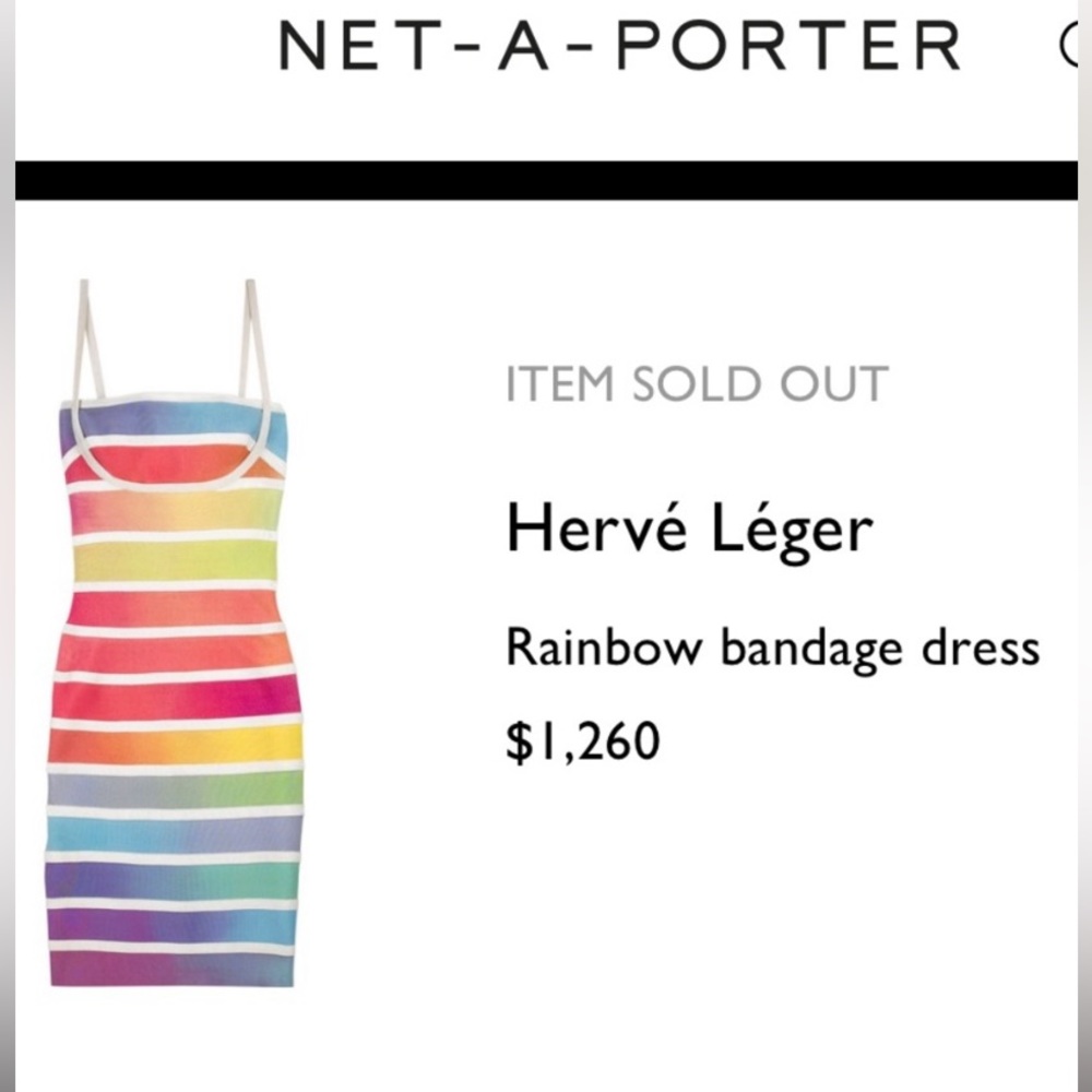 Herve Leger Rainbow Dress